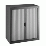 ARMOIRE À RIDEAUX DÉMONTABLES BUDGET 100 X 90 CM ANTHRACITE-GRIS