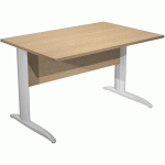 BUREAU DROIT PIEDS L EN MÉTAL FAST 120 CM CHÊNE CHROME