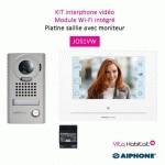 KIT PORTIER VIDÉO AIPHONE - PLATINE SAILLIE - MODULE WI-FI INTÉGRÉ - JOS1VW 130413