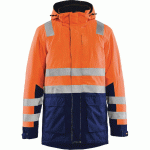 PARKA HAUTE-VISIBILITÉ ORANGE FLUORESCENT/MARINE TAILLE XXL - MANUTAN COLLECTIVITÉS