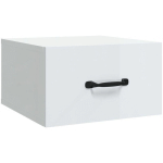 TABLE DE CHEVET MURALE BLANC BRILLANT 35X35X20 CM