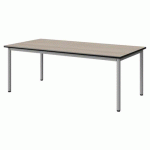 TABLE MALIBU 160X80 T3 4P STRA ANTIB ACACIA/NOIR GRIS 9006