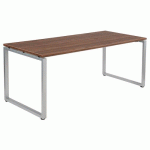 TABLE OFFICE PRO PIED CARRE 180 X 80 CM NOYER PIED ALU