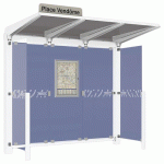 ABRI BUS VENISE 2.50 M AVEC BARDAGES LATÉRAUX - BLANC 9010 - PROCITY