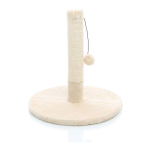 ARBRE À CHAT Ø39 X H43CM CRÈME TRONC DE GRATTAGE MEUBLE POUR FÉLINS AVEC BALLON DE JEU - BEIGE - FUDAJO