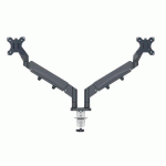 BRAS DOUBLE POUR ÉCRANS - FAIBLE ENCOMBREMENT - GRIS FONCÉ - LEITZ ERGO