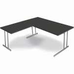 BUREAU ARTLINE L 1600 X P 800 + EXTENSION 1000 X 600 ANTHR.