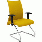 CHAISE FIXE ALBACETE ACCOUDOIRS RÉGLABLES - JAUNE