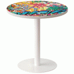 GUÉRIDON BAS EASY OFFICE PIED MÉTAL Ø 60 CM PLATEAU COLORIS DÉCOR FREESTYLE - MANUTAN COLLECTIVITÉS