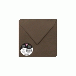 PAQUET DE 20 ENVELOPPES POLLEN 165X165MM 120G/M² - MARRON TAUPÉ - LOT DE 3