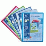 PROTÈGE-DOCUMENTS EXACOMPTA POLYPROPYLÈNE TRANSLUCIDES PERSONNALISABLES A4 - 40 POCHETTES COULEURS ASSORTIES - LOT DE 10