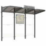 ABRI BUS CONVIVIALE 3 M SANS BARDAGES LATÉRAUX GRIS PROCITY - PROCITY