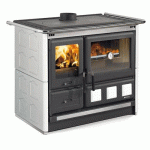 CUISINIÈRE À BOIS 10,5 KW - FOUR 78L - ROSA XXL.16 MAIOLICA - BLANC INFINITY LA NORDICA EXTRAFLAME