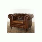 FAUTEUIL CHESTERFIELD CUIR