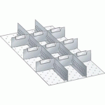 MATÉRIEL DE SUBDIVISION POUR TIROIRS 306X612X100MM - LISTA