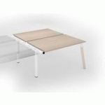 PÔLE DE 2 BUREAUX DROITS L 140 X P 80 CM, PIÉTEMENT BOIS MÉTAL CHÊNE CLAIR - ARCH - ELÉMENT SUIVANT