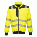 PORTWEST PW370 PW3 HI-VIS SWEATSHIRT ZIPPÉ JAUNE/NOIR - TAILLE S