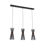 BROOM - SUSPENSION MULTIPLES - 3 LUMIÈRE - L 120 CM - NOIR - ART DECO - ÉCLAIRAGE INTÉRIEUR - SALON I CHAMBRE I CUISINE I SALLE À MANGER - NOIR