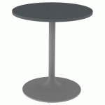 TABLE EKO Ø70 PLAT STRATIFIÉ ARDOISE - PIÈTEMENT GRIS 9006 - MOBIDECOR