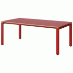 TABLE MALIBU 160X80 T3 SOUDÉ STR ALAISÉ ROUG U321/ROUGE 3020