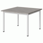 TABLE MALIBU 80X80CM T2 4P STRA ABS BÉTON F186/BLC 9016