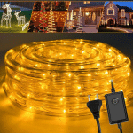 VINGO - TUYAU LUMINEUX LED CHAÎNE DE LUMIÈRE TUYAU LUMINEUX PARTY LIGHT GARDEN JAUNE-10M - JAUNE