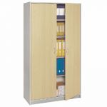 ARMOIRE À PORTES BATTANTES OFFICIO H. 185 X L. 104 CM CORPS ALUMIMINIUM PORTES HÊTRE