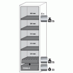 ARMOIRE S-PHOENIX TOUCHLESS-90 S90.196.060.FDAO GRIS - ASECOS