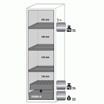 ARMOIRE SÉCURITÉ S-CLASSIC-90 S90.196.060.R GRIS CLAIR - MANUTAN COLLECTIVITÉS