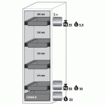 ARMOIRE SÉCURITÉ S-PHOENIX-90 S90.196.060.075.FDAS GRIS - ASECOS