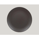ASSIETTE COUPE PLATE ROND BRUN PORCELAINE Ø 28 CM GENESIS RAK