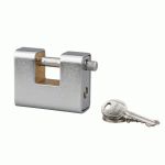 CADENAS À CLÉ RECTANGULAIRE BLINDÉ - ACIER MONOBLOC - LAND - COFFRE 94 MM - CLÉ S