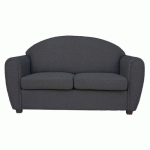 CANAPÉ 2 PLACES WEST TISSU POLYESTER CHINÉ ANTHRACITE