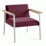 FAUTEUIL VADO BORDEAUX PIÉTEMENT BLANC