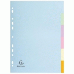 INTERCALAIRES CARTE PASTEL 170G FOREVER 6 POSITIONS - A4 - EXACOMPTA