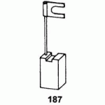 JEU DE 2 CHARBONS 6.3 X 6.3 X 22.5  POUR BLACK & DECKER