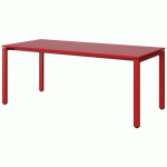 TABLE MALIBU 180X80 T5 SOUDÉ STRA ABS ROUGE U321/ROUGE 3020