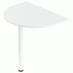 EXTENSION ISIA 1/2 RONDE + 1 PIED MÉTAL BLANC/BLANC - MBA