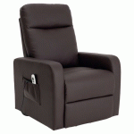 FAUTEUIL MINT 2 MOTEURS SIMILI CHOCOLAT - IDENTITÉS