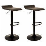 LOT DE 2 TABOURETS DE BAR DANTE 63CM MARRON - PARIS PRIX