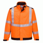 PORTWEST MV72 VESTE SOFTSHELL MODAFLAME MULTI NORME ARC ÉLECTRIQUE ORANGE/MARINE - TAILLE M