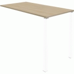 TABLE LOUNGE 2 PIEDS L140 X P80 X H105 CHÊNE CLAIR / BLANC