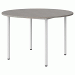TABLE MALIBU Ø 120 T6 4P STRA ABS BÉTON F186/BLC 9016