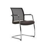 CHAISE  DE RÉUNION & VISITEUR BLOOM MAILLE/TISSU PIÈTEMENT LUGE  - GRIS