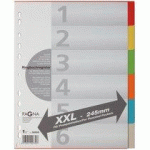 LOT DE 8 - INTERCALAIRES EN CARTON, A4, 10 TOUCHES, EXTRA LARGE