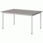 TABLE MALIBU 120X80 T3 4P STRA ABS BÉTON F186/BLC 9016