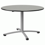 TABLE MALIBU Ø 120 T6 PC STR ISOSON GRIS 1400/NOIR GRIS 9006 - MANUTAN EXPERT