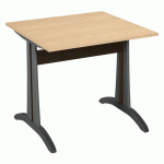 TABLE MIKADO 80 X 80 CM STRATIFIÉ ABS - ÉRABLE/ANTHRACITE - SUNSET CREATION