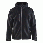 VESTE SOFTSHELL À CAPUCHE NOIR/ARGENT TAILLE 4XL - BLAKLADER