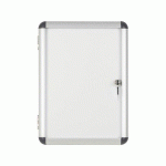 VITRINE INTÉRIEURE ACIER LAQUÉ PORTE BATTANTE CADRE ALUMINIUM BI-OFFICE ENCLORE - 2 FEUILLES